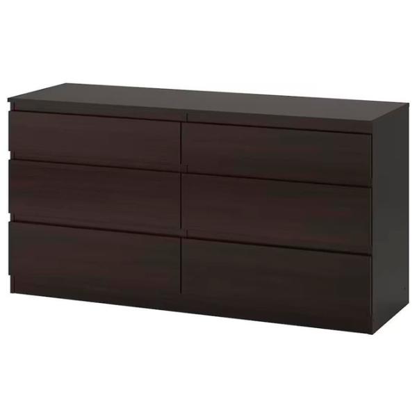 Комод Ikea Kullen 72 x 140 x 40см / МДФ / Черно-коричневый photo 1