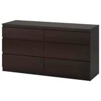 Комод Ikea Kullen 72 x 140 x 40см / МДФ / Черно-коричневый