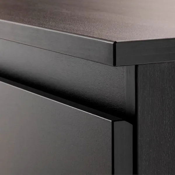 Комод Ikea Kullen 72 x 140 x 40см / МДФ / Черно-коричневый photo 2