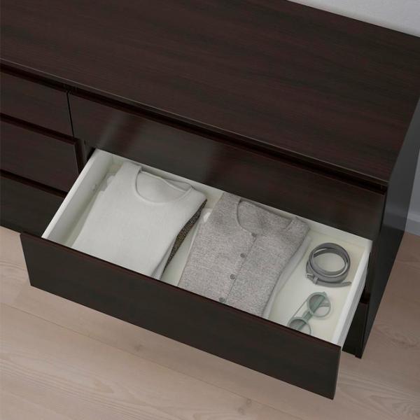 Комод Ikea Kullen 72 x 140 x 40см / МДФ / Черно-коричневый photo 4