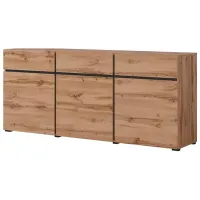 Comodă Helvetia Cross 3D3S 78.3 x 180 x 40 / LPAL / Stejar Wotan