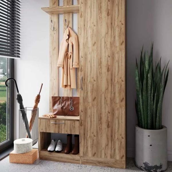 Dulap pentru antreu ML-Mobila МЛ-8 PAL / Gold Oak photo 4