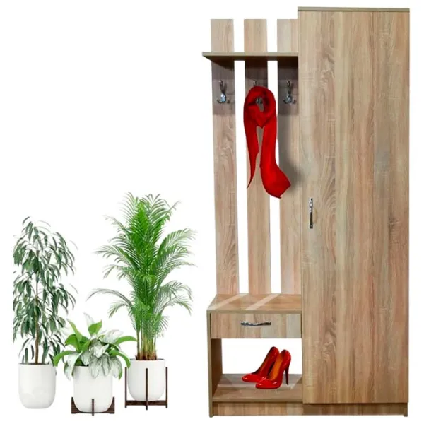 Dulap pentru antreu ML-Mobila МЛ-8 PAL / Gold Oak photo 5