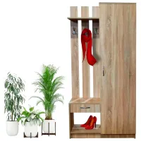 Dulap pentru antreu ML-Mobila МЛ-8 PAL / Gold Oak photo 5