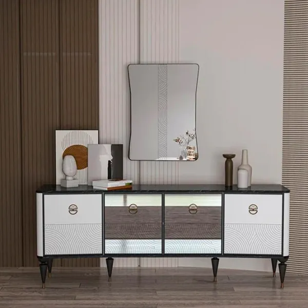 Masă de toaletă Moda Life Cross console PAL / Brown photo 2 Masă de toaletă Moda Life Cross console PAL / Brown photo 2