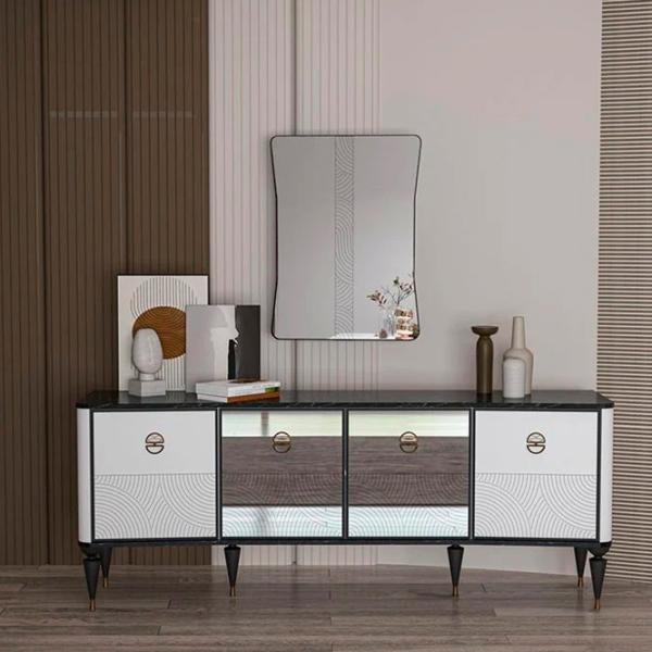 Masă de toaletă Moda Life Cross console PAL / Brown photo 2 Masă de toaletă Moda Life Cross console PAL / Brown photo 2