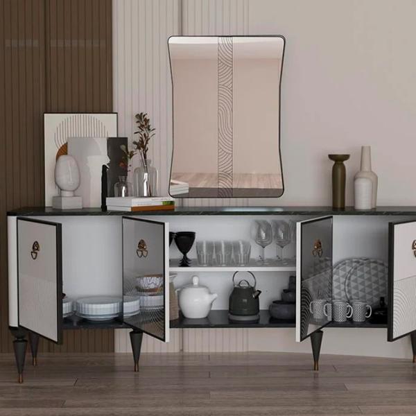 Masă de toaletă Moda Life Cross console PAL / Brown photo 4 Masă de toaletă Moda Life Cross console PAL / Brown photo 4