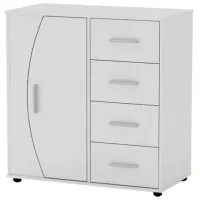 Comodă KompaniT 4-1-1 91.3 x 87.7 x 44.8 / LPAL / Nimfeia Alb