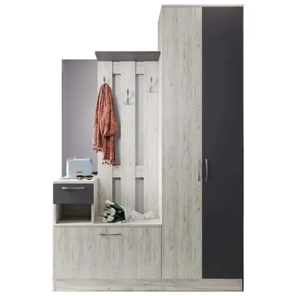 Dulap pentru antreu ML-Mobila МЛ - 4 Вар 3 PAL / Oak white craft photo 1 Dulap pentru antreu ML-Mobila МЛ - 4 Вар 3 PAL / Oak white craft photo 1
