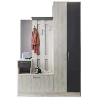 Шкаф для прихожей ML-Mobila МЛ - 4 Вар 3 ДСП / Дуб белый крафтовый