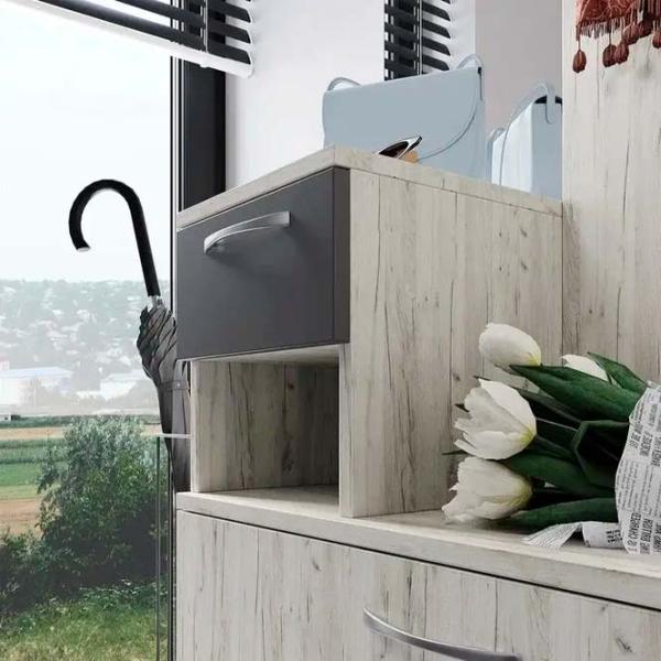 Dulap pentru antreu ML-Mobila МЛ - 4 Вар 3 PAL / Oak white craft photo 3 Dulap pentru antreu ML-Mobila МЛ - 4 Вар 3 PAL / Oak white craft photo 3