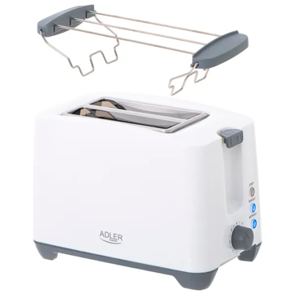 Toster Adler AD-3216 Mecanic / 1000 W / White photo 3