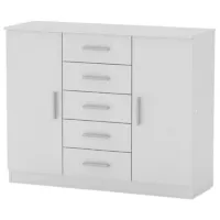 Comodă KompaniT 5+2 89.1 x 111 x 37.5 / MDF / Nimfeia Alb