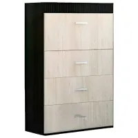 Comodă Sokme Mark 125.8 x 80 x 37 / MDF / Wenge Magia - Stejar Rodos