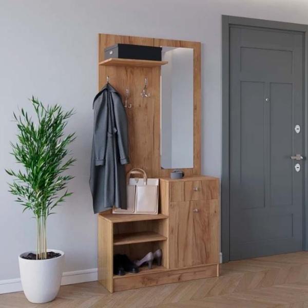 Dulap pentru antreu ML-Mobila МЛ- 3 PAL / Gold Oak photo 4 Dulap pentru antreu ML-Mobila МЛ- 3 PAL / Gold Oak photo 4