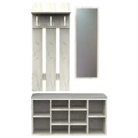 Комплект для прихожей ML-Mobila МЛ № 1(1052) ДСП / Дуб Крафт Белый