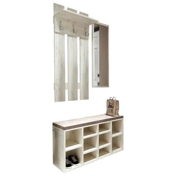 Set pentru antreu ML-Mobila МЛ № 1(1052) PAL / Stejar Craft Alb photo 2