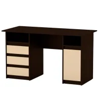 Офисный стол KompaniT Декан-2 ДСП/ Венге