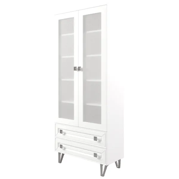 Витрина для гостиной ML-Mobila Mira 4 ДСП / White photo 1