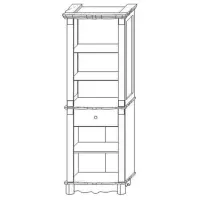 Dulap cu vitrină KMK 0441.8 PAL / Walnut photo 2