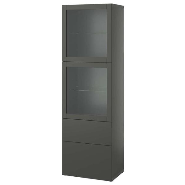 Dulap cu vitrină Ikea Besta PAL / Gray photo 1