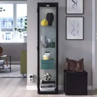 Dulap cu vitrină Ikea Blaliden PAL / Black photo 2