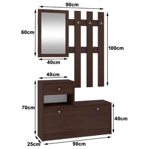 Set pentru antreu Akord 90 Wenge PAL melaminat / Wenge photo 4