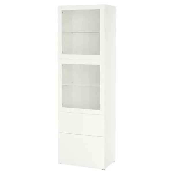 Dulap cu vitrină Ikea Besta PAL / White photo 1