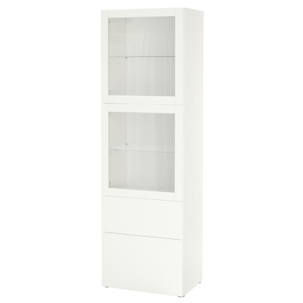 Dulap cu vitrină Ikea Besta PAL / White photo 1