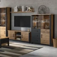 Dulap cu vitrină Helvetia Olin 44 PAL / Brown photo 2