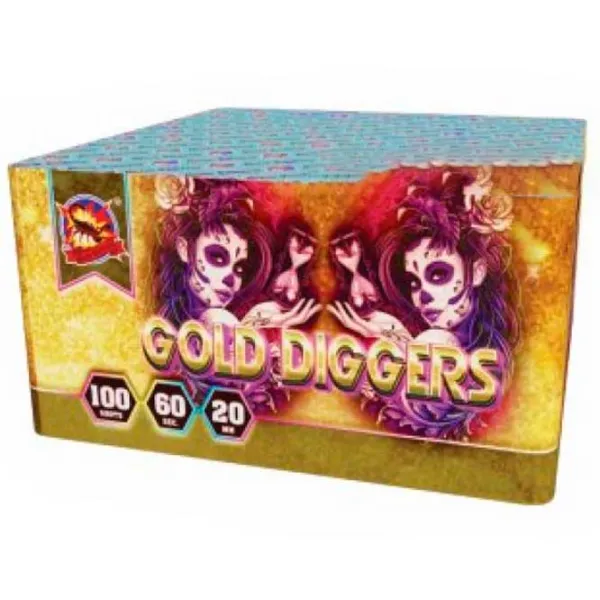 Батарея салютов Dinamit GOLD DIGGERS CLE4253 100 залпов photo 1