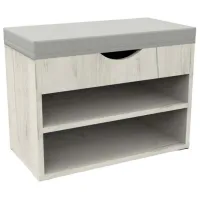 Обувной шкаф ML-Mobila МЛ - 5 42 x 60 x 31.5см /Дуб Крафт Белый /Дуб Крафт Белый