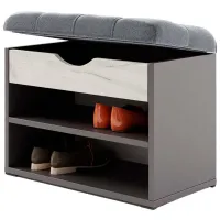 Обувной шкаф ML-Mobila МЛ - 5 42 x 60 x 31.5см /Серый /Серый