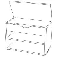 Dulap pentru încălțăminte ML-Mobila МЛ - 5 42 x 60 x 31.5 /Gray /Gray photo 2