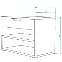 Dulap pentru încălțăminte ML-Mobila МЛ - 5 42 x 60 x 31.5 /Gray /Gray photo 3