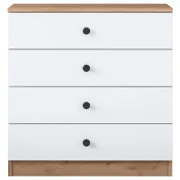 Comodă Mirage Meble BE104 79.8 x 80 x 42.5 / LPAL / Walnut - White