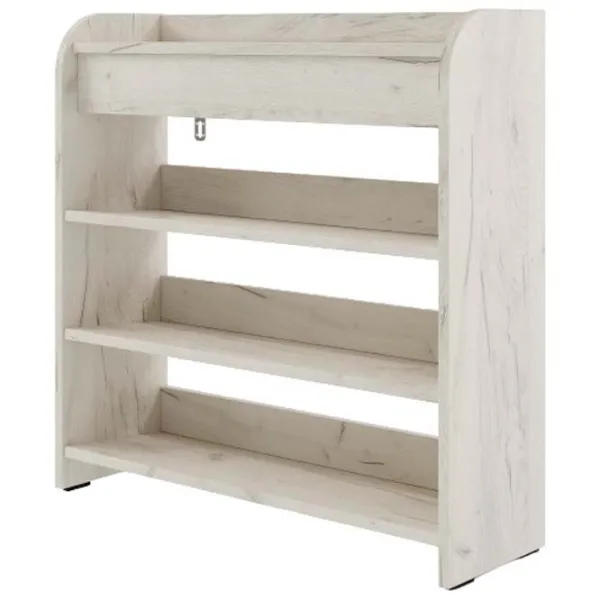 Etajeră pentru încălțăminte ML-Mobila МЛ - 13 (1000) 80 x 100 x 25 /Stejar Craft Alb /Stejar Craft Alb photo 1 Etajeră pentru încălțăminte ML-Mobila МЛ - 13 (1000) 80 x 100 x 25 /Stejar Craft Alb /Stejar Craft Alb photo 1