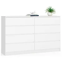 Комод Akord K160 8SZ 99 x 160 x 40см / ЛДСП / Белый