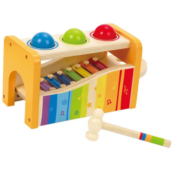 Ксилофон Hape Pound and Tap Bench 12 месяцев / Разноцветный photo 1