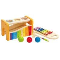 Ксилофон Hape Pound and Tap Bench 12 месяцев / Разноцветный photo 3