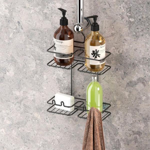 Raft pentru baie Teknotel BK067 Metal / Black photo 3