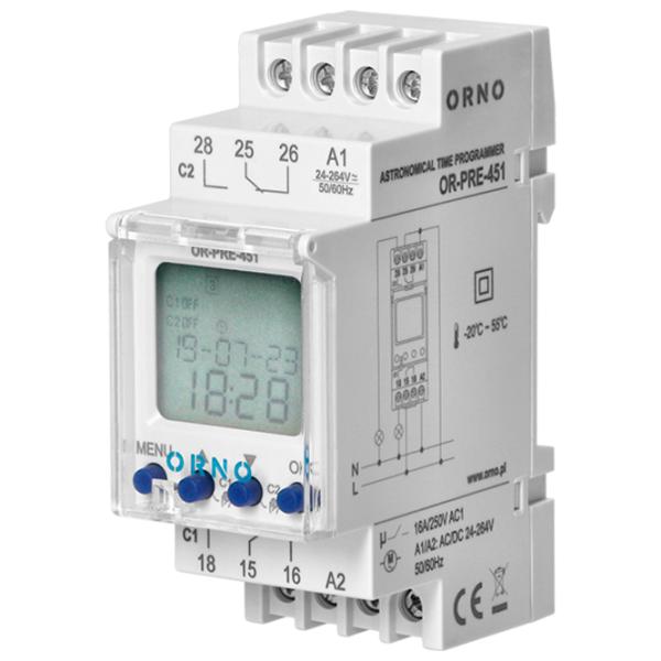 Releu de timp ORNO ORPRE451 264 V / 50 - 60 Hz photo 1