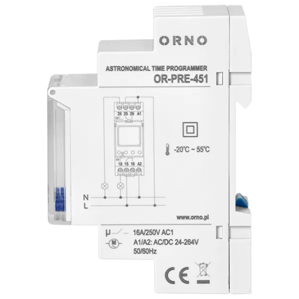 Releu de timp ORNO ORPRE451 264 V / 50 - 60 Hz photo 4