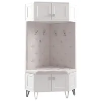 Cuier cu oglindă ML-Mobila Mira №25 LPAL / White