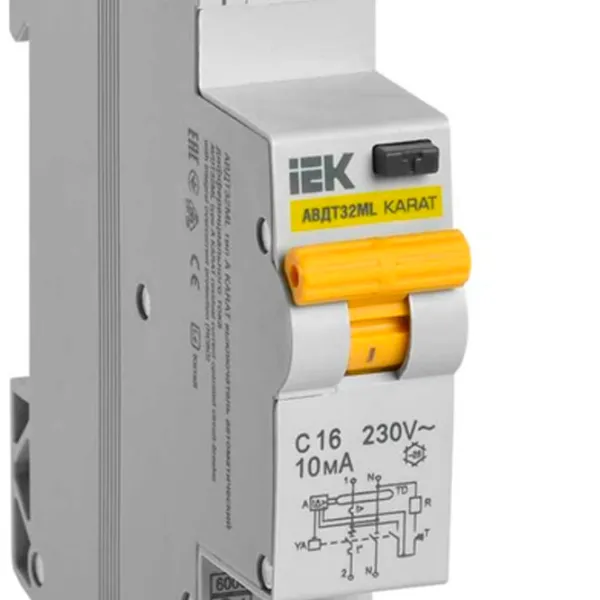 Автоматический выключатель IEK MVD12-1-016-C-010 Модульная / 16 A photo 3