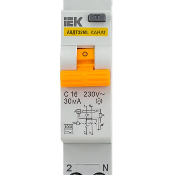 Întrerupător automat IEK MVD12-1-016-C-030 Modulară / 16 A photo 2