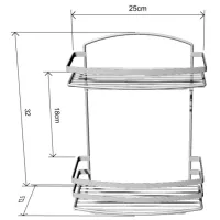 Raft pentru baie Teknotel BK085 Oțel inoxidabil / Silver photo 2