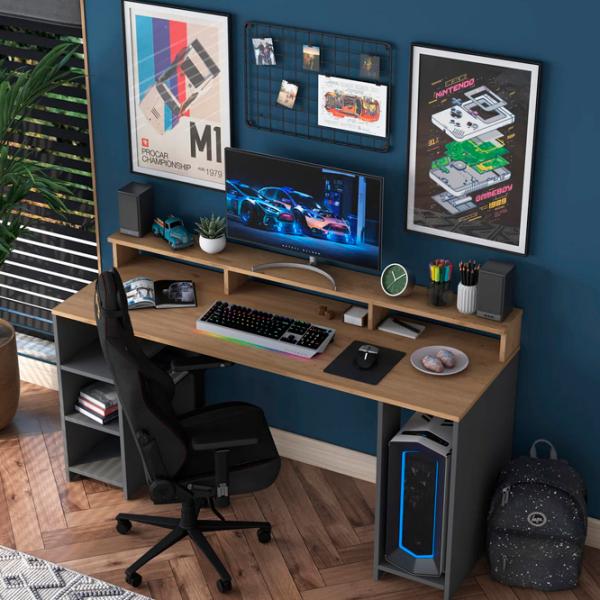 Офисный стол Mirage Meble HA110 ДСП/ Antracit photo 3