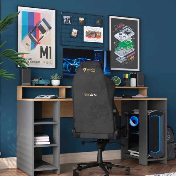 Офисный стол Mirage Meble HA110 ДСП/ Antracit photo 4