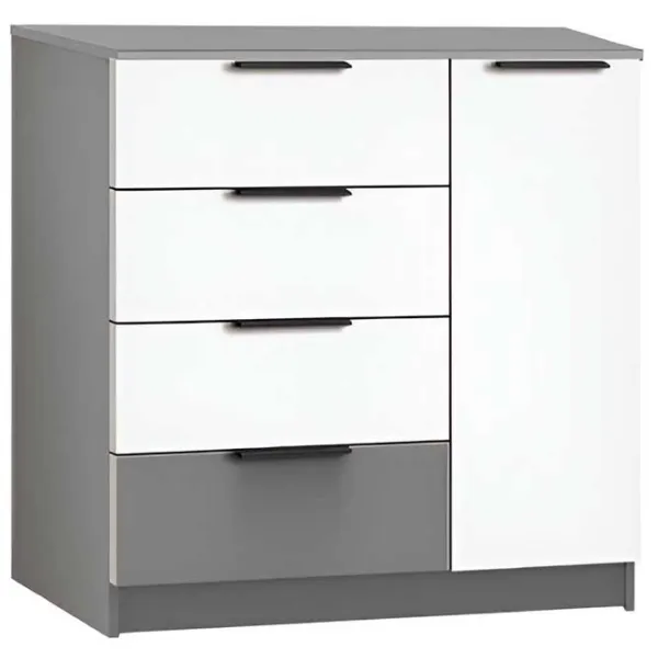 Comodă pentru birou Modern Komfort 4+1S 88 x 95 x 38 / PAL / Alb photo 1